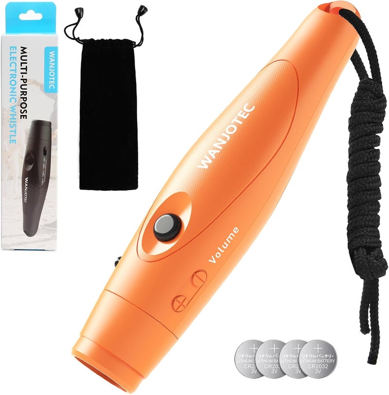 WANJOTEC Electronic Whistle for Teacher Coaches, 3 Tones Adjustable 130db Loudest High Volume Handheld Emergency Electric Whistles for Referee, P.E.Outdoor Sports Whistles with Lanyard - Image 1